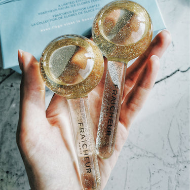 Ice Globes 2 τμχ (Χρυσό) - Για Μασάζ Κρυοθεραπείας